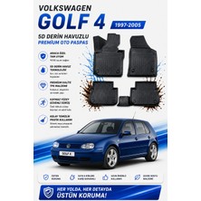 PINUKS Volkswagen Golf 4 1997-1998-1999-2000-2001-2002-2003-2004-2005  Model Uyumlu 5d Araca Özel Oto Paspas Premium Serisi