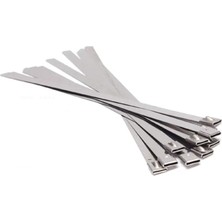 Odea BADEM10 Cırt Kelepçe Metal Paslanmaz Çelik Kablo Zip Bağı Çok Amaçlı Bağlama 4.6X200 10 Adet