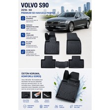 PINUKS Volvo S90 2016-2017-2018-2019-2020-2021-2022-2023-2024-2025  Model Uyumlu 5d Araca Özel Oto Paspas Premium Serisi