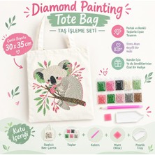 İğne İzi 5d Elmas Taş Işlemeli Bez Çanta 30X35CM, Diamond Painting Tote Bag GWDDX19482, Elmas Boyama Bez Çanta Hobi Kiti, Taşlı Omuz Çantası Seti
