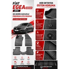 PINUKS Fiat Egea Sedan 2023  Model Uyumlu 5d Araca Özel Oto Paspas Premium Serisi