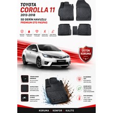 PINUKS Toyota Corolla 11 2017  Model Uyumlu 5d Araca Özel Oto Paspas Premium Serisi