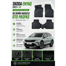 PINUKS Skoda Enyaq 2024  Model Uyumlu 5d Araca Özel Oto Paspas Premium Serisi
