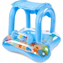 Odea Gölgelikli Bebek Şamandırası, Tak Çıkar Güneşlikli Oyuncaklı Şişme Yüzme Simidi, 0-4 Yaş 25 kg Taşıma Kapasiteli, Güneşe Dayanıklı Sevimli Floatör, Havuz Deniz Yaz Tatili Için Bebek Şamandırası