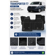 PINUKS Volkswagen Transporter T7 Panelvan 2024-  Model Uyumlu 5d Araca Özel Oto Paspas Premium Serisi