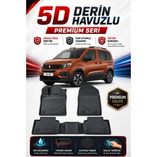 PINUKS Peugeot Rifter 2020-2021-2022-2023  Model Uyumlu 5d Araca Özel Oto Paspas Premium Serisi
