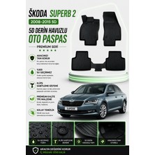 PINUKS Skoda  Superb 2 2014  Model Uyumlu 5d Araca Özel Oto Paspas Premium Serisi
