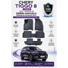 PINUKS Chery Tiggo 8- 7 Kişilik 2023  Model Uyumlu 5d Araca Özel Oto Paspas Premium Serisi