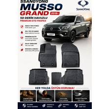 PINUKS Ssangyong  Musso Grand 2020  Model Uyumlu 5d Araca Özel Oto Paspas Premium Serisi
