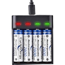 Odea Greentech Pil Şarj Cihazı (Dört Yuvalı) - 1.2V Ni-Mh/ni-Cd AA/AAA/GT-BC07