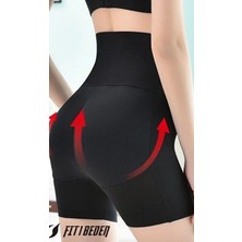 Fit1beden Popo Dolgulu Toparlayıcı Dikleştirici Push-Up Korse Popo Dolgunlaştırıcı Yüksek Bel Korse