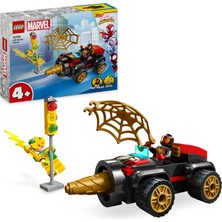 Odea LEGO Marvel 4+ Döner Burgulu Araç 10792-4 Yaş ve Üzeri Çocuklar Için Örümcek Adam Arabası, Miles Morales ve Electro Minifigürleri Içeren Yaratıcı Oyuncak Yapım Seti (58 Parça)