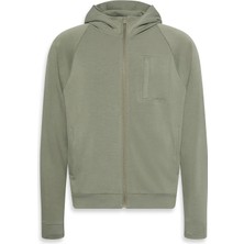 Calvin Klein Erkek Yeşil Calvin Klein Travel Full Zıp Yeşil Erkek Kapüşonlu Sweatshirt