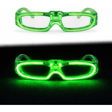 Marsilyan Yeşil LED Işıklı Parti Gözlüğü 3 Modlu – Glow & Gece Eğlence Gözlüğü