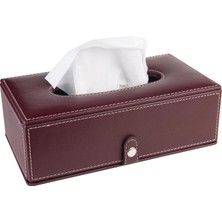 Odea 2k Suni Deri Peçetelik Mendil Kutusu 13 * 24 * 6 Cm. Bordo
