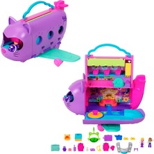 Odea Polly Pocket™ Minik Kedi Hava Yolları™ Oyun Seti Polly Pocket Adventures In Rio Uçak Oyun Seti, 2 Mikro Bebek ve Evcil Hayvan, Aksesuarlar, Seyahat Oyuncağı Uçak HWP19