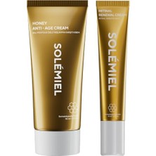 Odea Solémiel Yaşlanma Karşıtı Cilt Bakım Seti - Bal Özlü Anti-Aging Krem (50 Ml) ve Spicule Teknolojili Retinal Krem (15 Ml) - Retinol, Peptit ve Hyalüronik Asit Içeren Kırışıklık Karşıtı Yenileyici Rutin