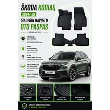 PINUKS Skoda Kodiaq 2024-2025  Model Uyumlu 5d Araca Özel Oto Paspas Premium Serisi