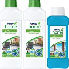 Amway Loc Çok Amaçlı Temizleyici x 2 + Cam Temizleyici Doğal Türevli Etkili Temizlik Ürünleri