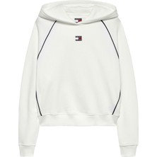 Odea Kadın Marka Logolu Günlük Kullanıma Uygun Beyaz Sweatshirt DW0DW22544 Ybl