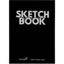 Odea Sketch Book Sert Kapak Eskiz Çizim Defteri 80 gr A4 96 Sayfa Siyah Kapak