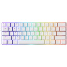 Odea Akko Monsgeek FUN60 Ultra Shine-Through White Tmr He Manyetik Argb Kablosuz Hotswap Mekanik Klavye