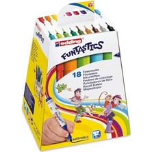 Odea Edding 14 Funtastıcs Çocuklar Için Kalın Uçlu Keçeli Kalem 18'li Set - 2-3 mm Yuvarlak Uç
