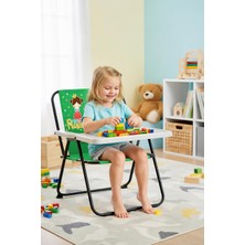 Exent Kids 2–6 Yaş, My Little Princess Katlanır Oyun Aktivite Masası ve Sandalyesi, Tak-Çıkar Masa ile-YEŞİL