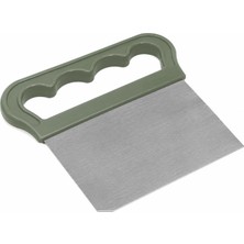 Odea Promosyonca Metal Hamur Kesici Spatula, Ergonomik Saplı, Paslanmaz Çelik (Yeşil)