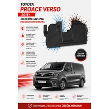PINUKS Toyota Proace Verso 2024  Model Uyumlu 5d Araca Özel Oto Paspas Premium Serisi