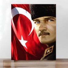 Odea Sayılarla Boyama Tuval Seti Fırça Boya Dahil (Çıtalı) 40X50 cm - Atatürk