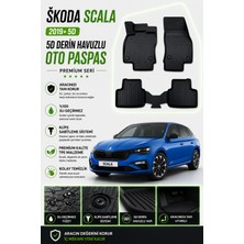 PINUKS Skoda Scala 2019  Model Uyumlu 5d Araca Özel Oto Paspas Premium Serisi