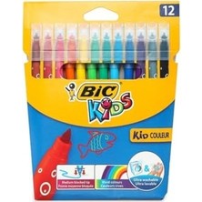 Odea Bic Kid Couleur Keçeli Kalem Seti, 12'li, Renkli