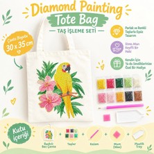 İğne İzi 5d Elmas Taş Işlemeli Bez Çanta 30X35CM, Diamond Painting Tote Bag GWDDX19472, Elmas Boyama Bez Çanta Hobi Kiti, Taşlı Omuz Çantası Seti