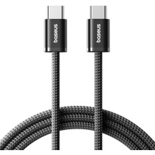 Odea Baseus Dynamic 4 Series 100W Pd Hızlı Şarj Kablosu, Type-C To Type-C Örgülü Kablo 1 Metre, iPhone 17/16/15 Pro Max, Macbook, Ipad, Android, Galaxy Uyumlu 480MBPS Veri Aktarımı - Siyah