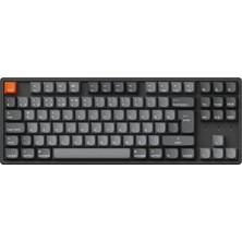 Odea Keychron K8 Max%80 Tkl Rgb Türkçe Red Switch Kablosuz Alüminyum Çerçeve Karbon Siyah Mekanik Klavye
