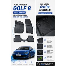 PINUKS Volkswagen Golf 8 Manuel 2025  Model Uyumlu 5d Araca Özel Oto Paspas Premium Serisi