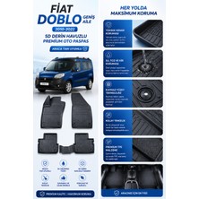 PINUKS Fiat Doblo Geniş Aile 2011  Model Uyumlu 5d Araca Özel Oto Paspas Premium Serisi