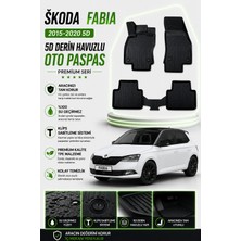 PINUKS Skoda  Fabıa  2019  Model Uyumlu 5d Araca Özel Oto Paspas Premium Serisi