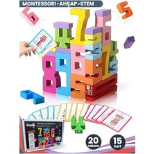 Odea Montessori Ahşap Sayı Blokları | Okul Öncesi Eğitici Matematik Oyuncağı, Stem, Motor ve Zeka Gelişim