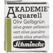 Odea Schmincke Akademie Aquarell Yarım Tablet Sulu Boya 554 Olive Green Yellowish