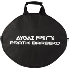 Aygaz Mini Pratik Barbekü Çantası Siyah Mangal Kılıfı 1 Adet Kolay Taşıma Özelliği ile