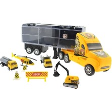 Mega Oyuncak Taşınabilir Die Cast Metal Araçlı İnşaat Kamyonu 36,5 cm Uzunluğunda Plastik Yapı