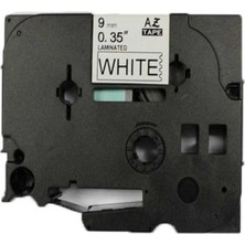 Brother P-Touch TZE-221 Muadil Beyaz Üzerine Siyah Etiket 9mm x 8m