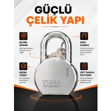 Zeyn Gross Yuma 65 mm Kısa Kancalı Çelik Asma Kilit YM-1265 Anahtarlı Güvenlik Kilidi