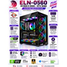 Gameline ELN-0560 Ryzen 5 5500 RTX 5060 16GB RAM 512GB SSD A520M Gaming Bilgisayar