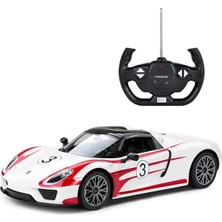 Parstek Rastar 1:14 Porsche 918 Spyder Uzaktan Kumandalı Araba Beyaz Renkli Gerçekçi Tasarım