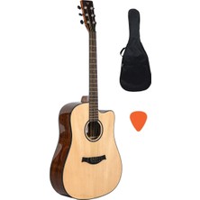 Valler VA530C Cutaway Akustik Gitar 41" Parlak Cilalı N (Naturel) Premium Ses Kalitesi