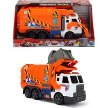 Simba Toys Dickie 203308369 Çöp Kamyonu Turuncu Renkli Ses ve Işık Özellikli Oyuncak Araç