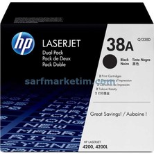 Hp 38A-Q1338D Orijinal Toner Ikili Paket